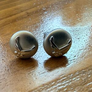 Air Force Wings Symbol USAF Silver Cufflinks Fancy Gift Box & Polishing Cloth
